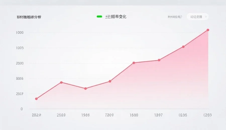 一幅以折线图形式显示数字出现频率变化的动态图表，背景为简洁的数据分析界面
